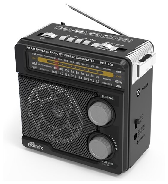 Купить Радиоприемник RITMIX RPR-202 BLACK